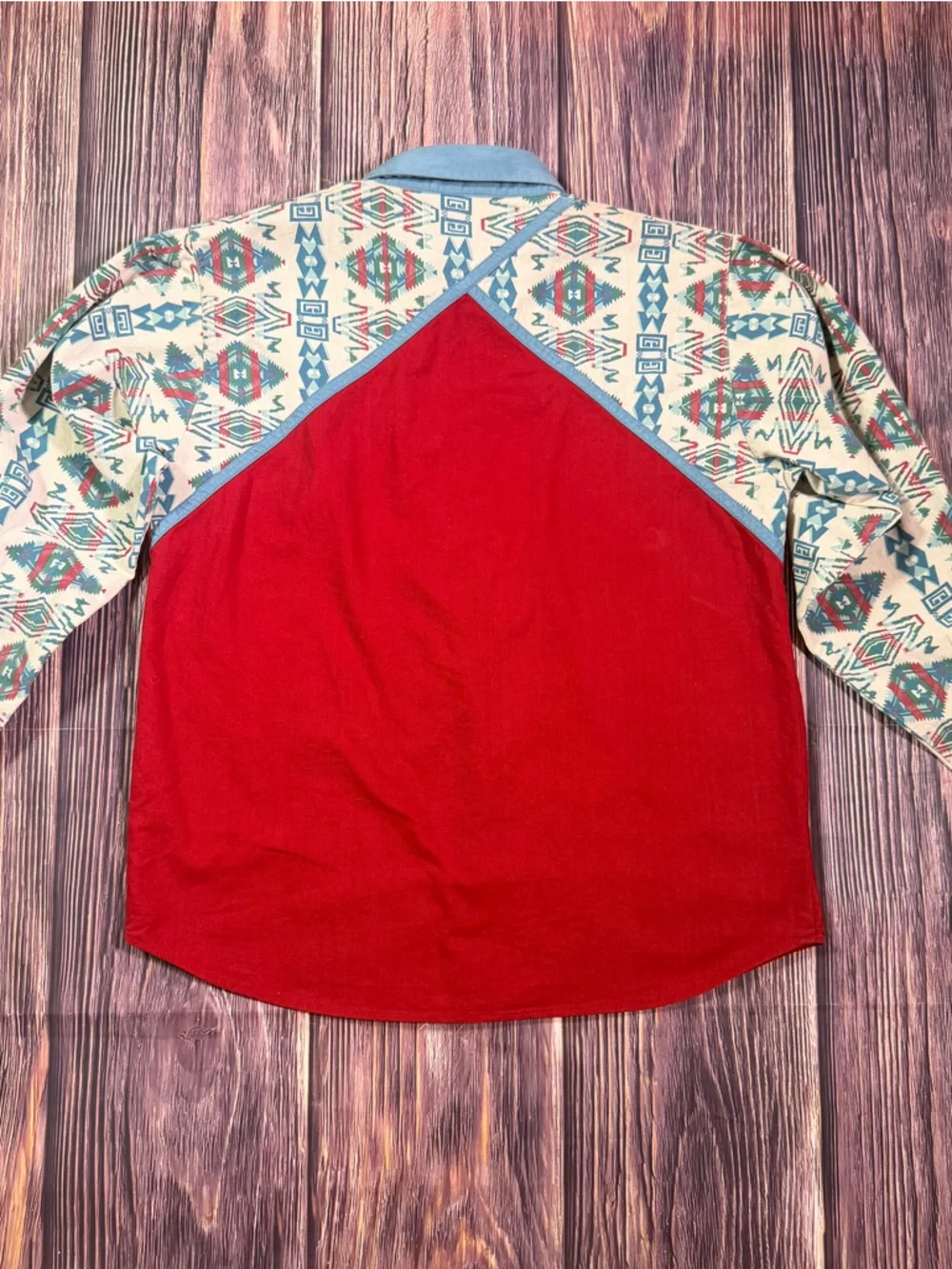 Women’s‎ Vintage Gordon & James Western Cut Out Aztec Button Down Long sleeve M